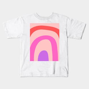 Boho abstract pastel rainbow pattern Kids T-Shirt